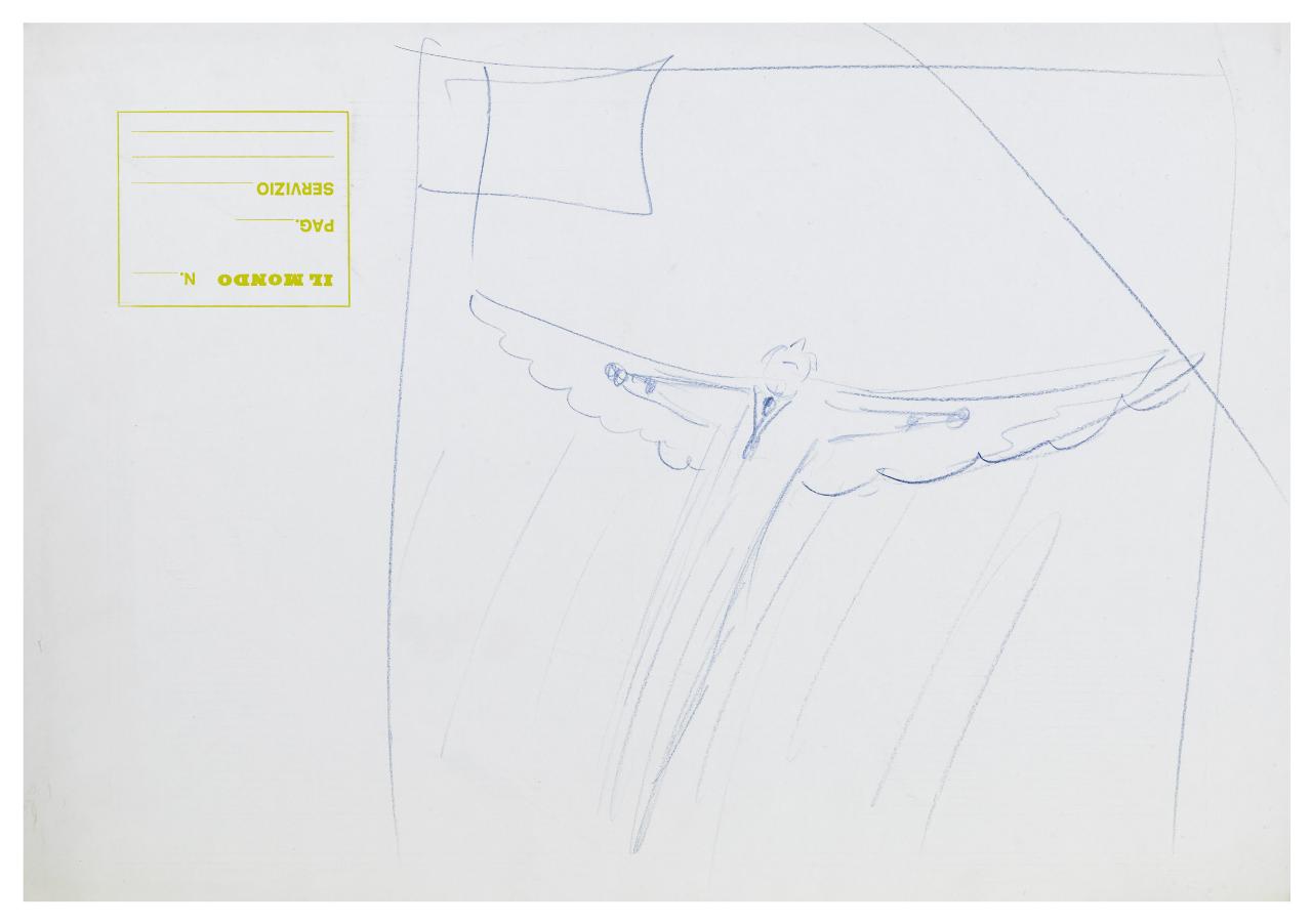 I soldi valgono di più. Disegno preparatorio per la copertina de Il Mondo num. 45, 05/11/1984 (disegno) di Bestetti, Pietro (sec. XX)