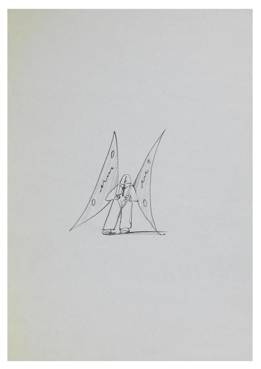 I soldi valgono di più. Disegno preparatorio per la copertina de Il Mondo num. 45, 05/11/1984 (disegno) di Bestetti, Pietro (sec. XX)