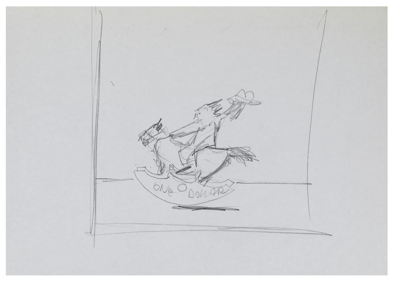 Zio Sam. Disegno preparatorio per la copertina de Il Mondo num. 30 28/07/1986 (disegno) di Bestetti, Pietro (sec. XX)