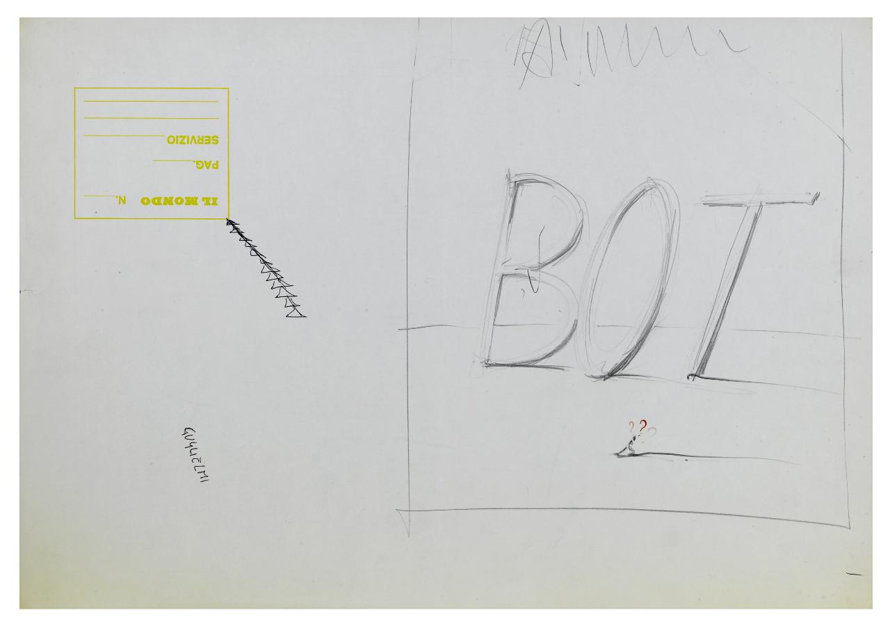 Dove investire nel 1990. Disegno preparatorio per la copertina de Il Mondo num. 45, 06/11/1989 (disegno) di Bestetti, Pietro (sec. XX)