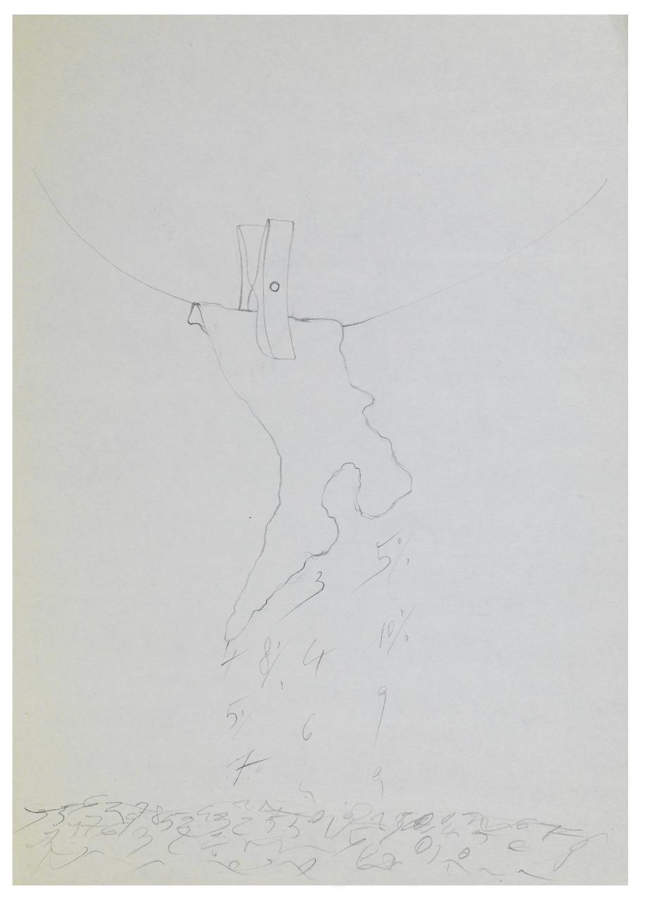 Sud. Disegno preparatorio per la copertina de Il Mondo num. 17, 23/04/1990 (disegno) di Bestetti, Pietro (sec. XX)