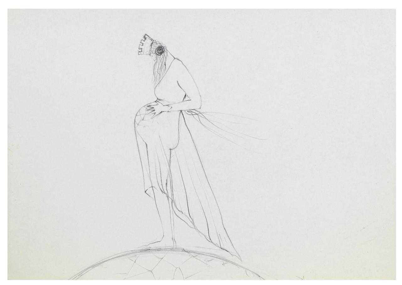 Il Mondiale dei furbi. Disegno preparatorio per la copertina de Il Mondo num. 24, 11/06/1990 (disegno) di Bestetti, Pietro (sec. XX)