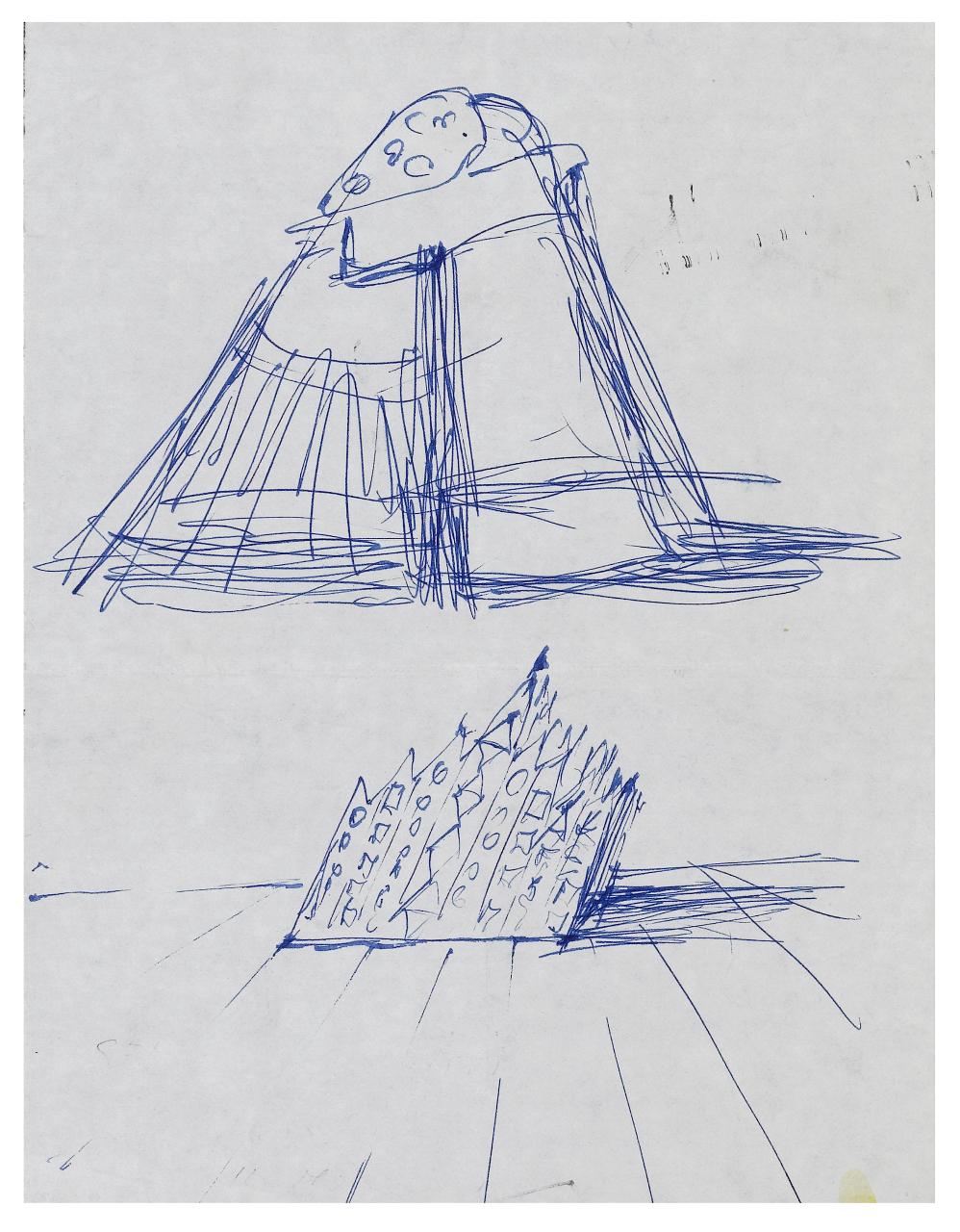 San Valentino a Milano. Disegno preparatori per la copertina di Vivi Milano, supplemento del Corriere della Sera 14/02/1991 (disegno) di Bestetti, Pietro (sec. XX)