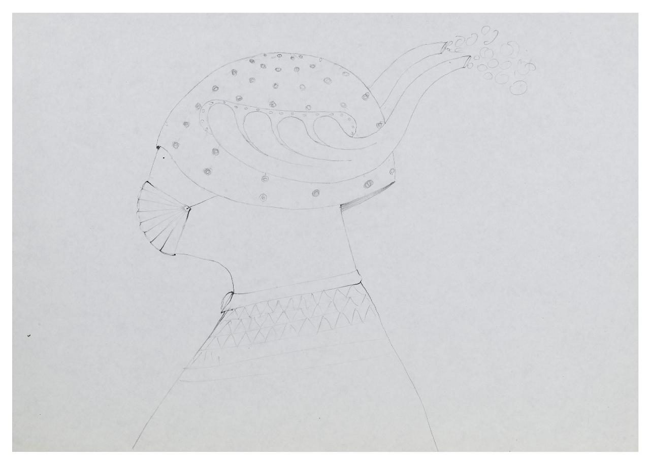 Autoverde, 1992. Disegno preparatorio per la copertina de Il Mondo num. 4, 27/01/1992 (disegno) di Bestetti, Pietro (sec. XX)