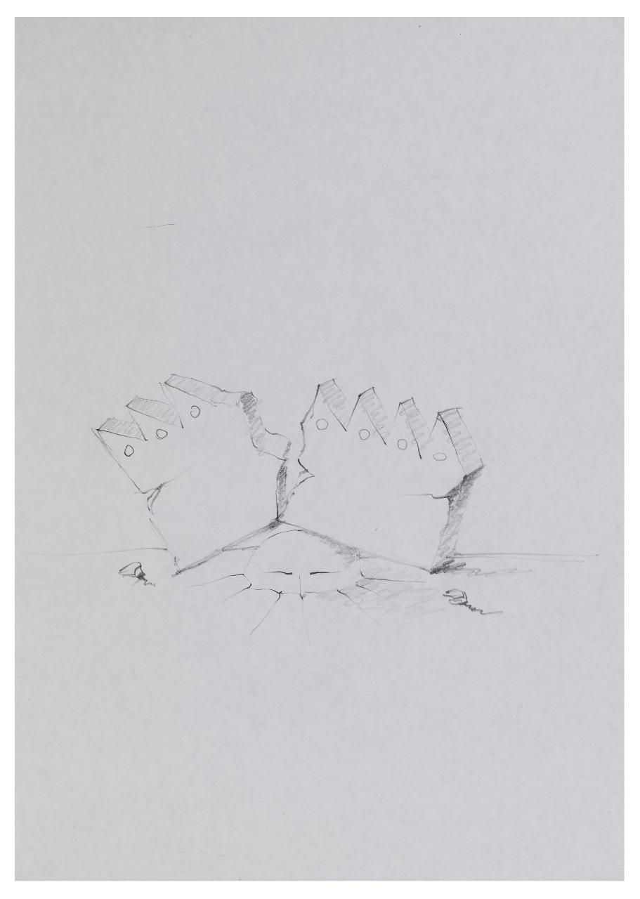 Recessione. Disegno preparatorio per la copertina de Il Mondo num. 51, 21/12/1992 (disegno) di Bestetti, Pietro (sec. XX)