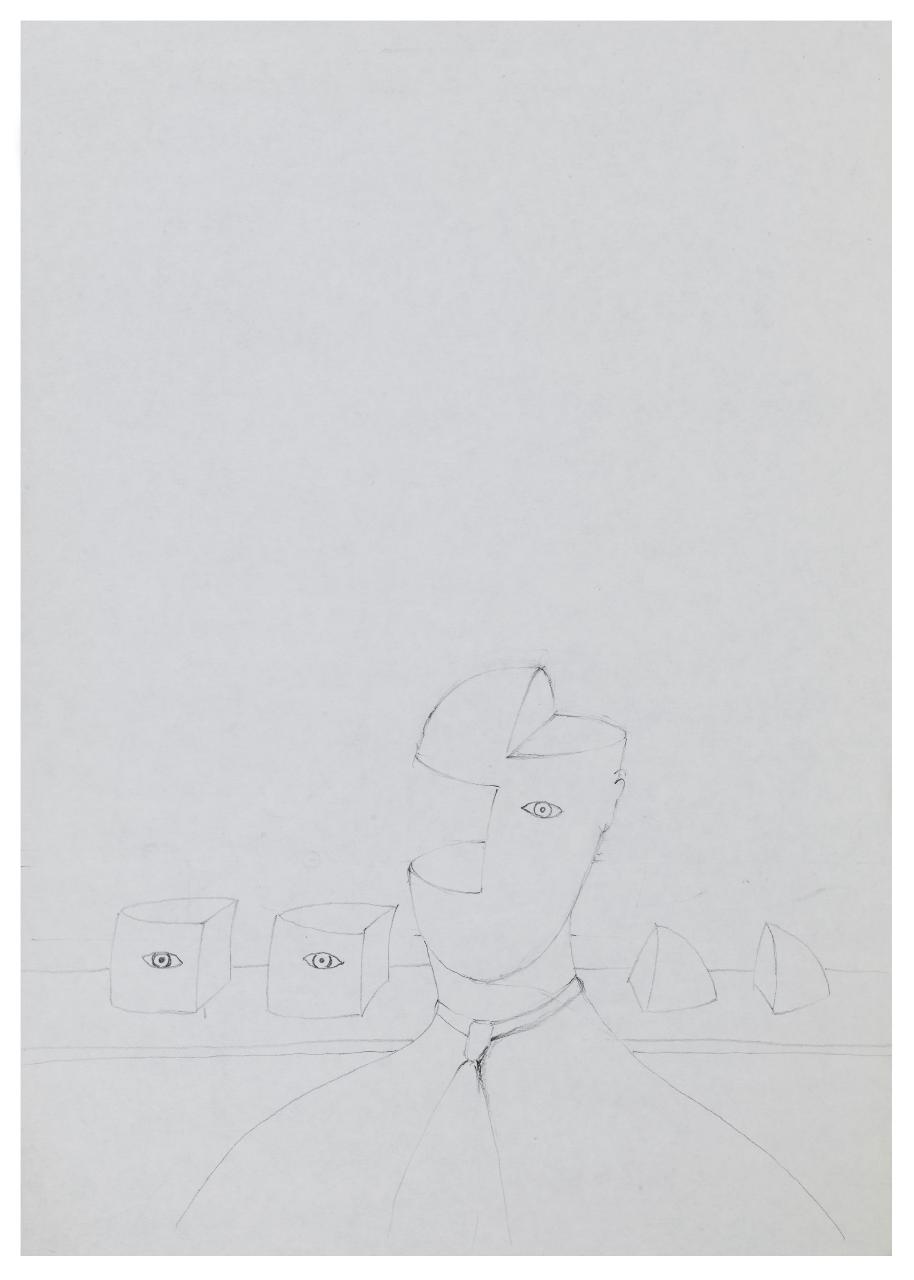 Dirigenti, i pezzi di ricambio. Disegno preparatorio per la copertina de Il Mondo num. 12, 29/03/1993 (disegno) di Bestetti, Pietro (sec. XX)