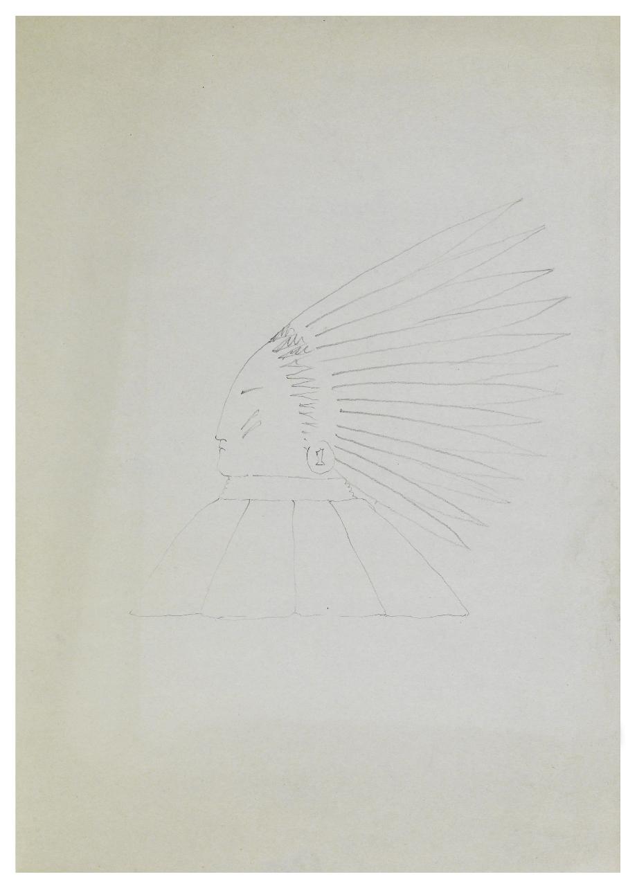 Seattle. Disegno preparatorio per serigrafia su tessuto, 1994 (disegno) di Bestetti, Pietro (sec. XX)