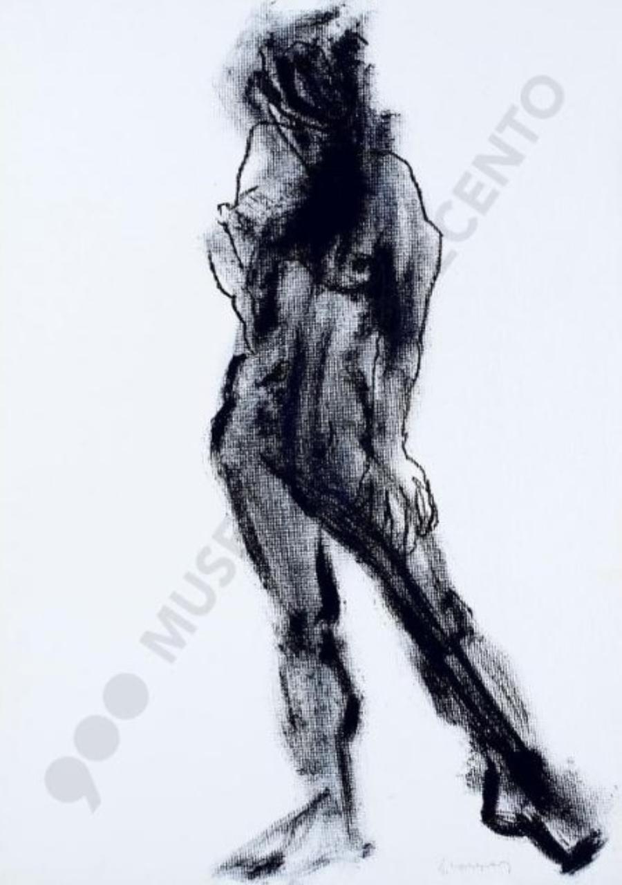 di Donna, Figura femminile (disegno tecnica mista) di Lodigiani, Guido (sec. XXI)