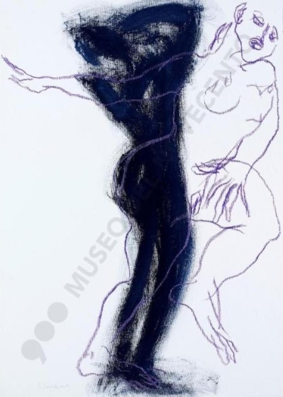 di Donna, Figure femminili (disegno tecnica mista) di Lodigiani, Guido (sec. XXI)