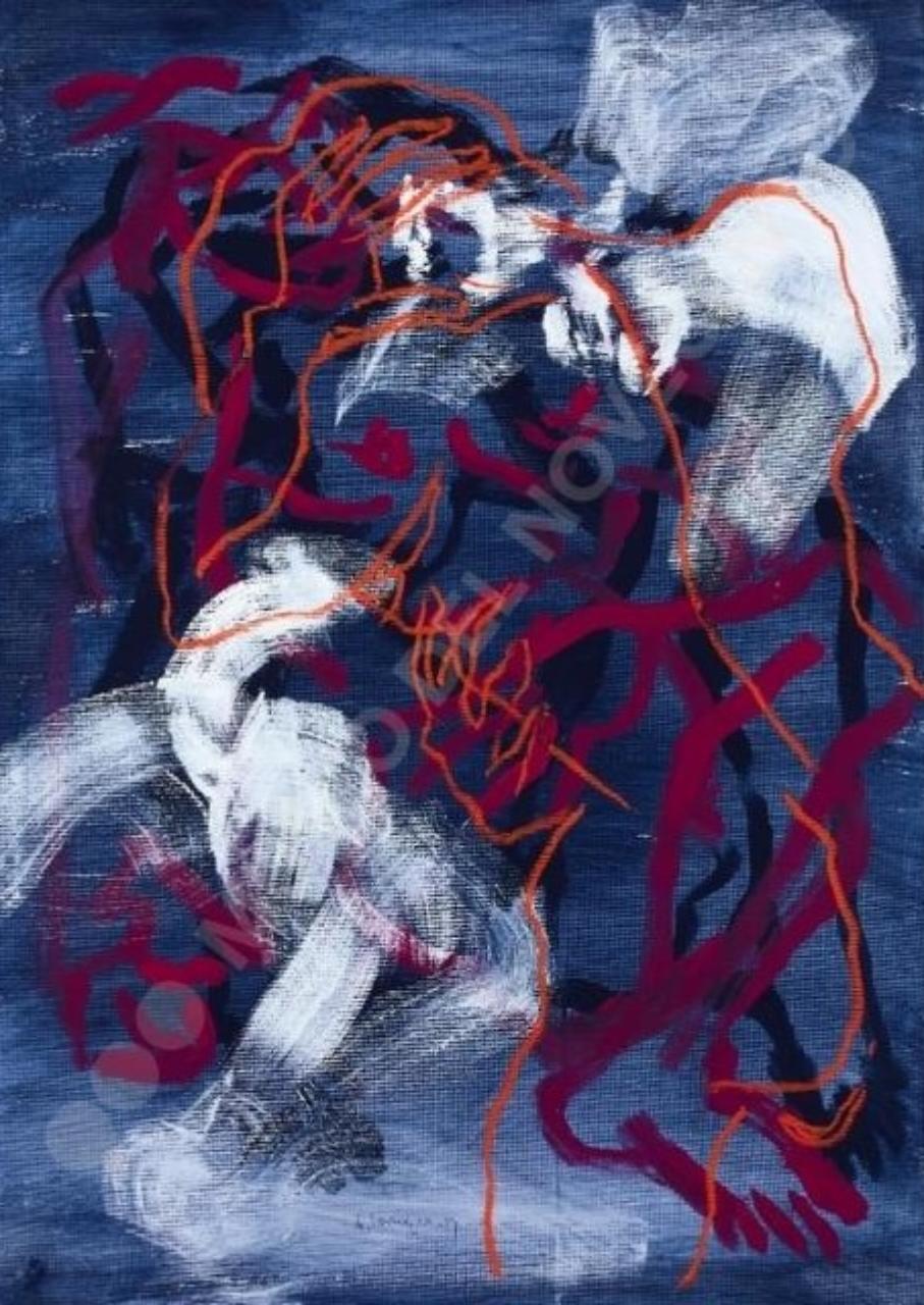 mi parli, Figure femminili (disegno tecnica mista) di Lodigiani, Guido (sec. XXI)