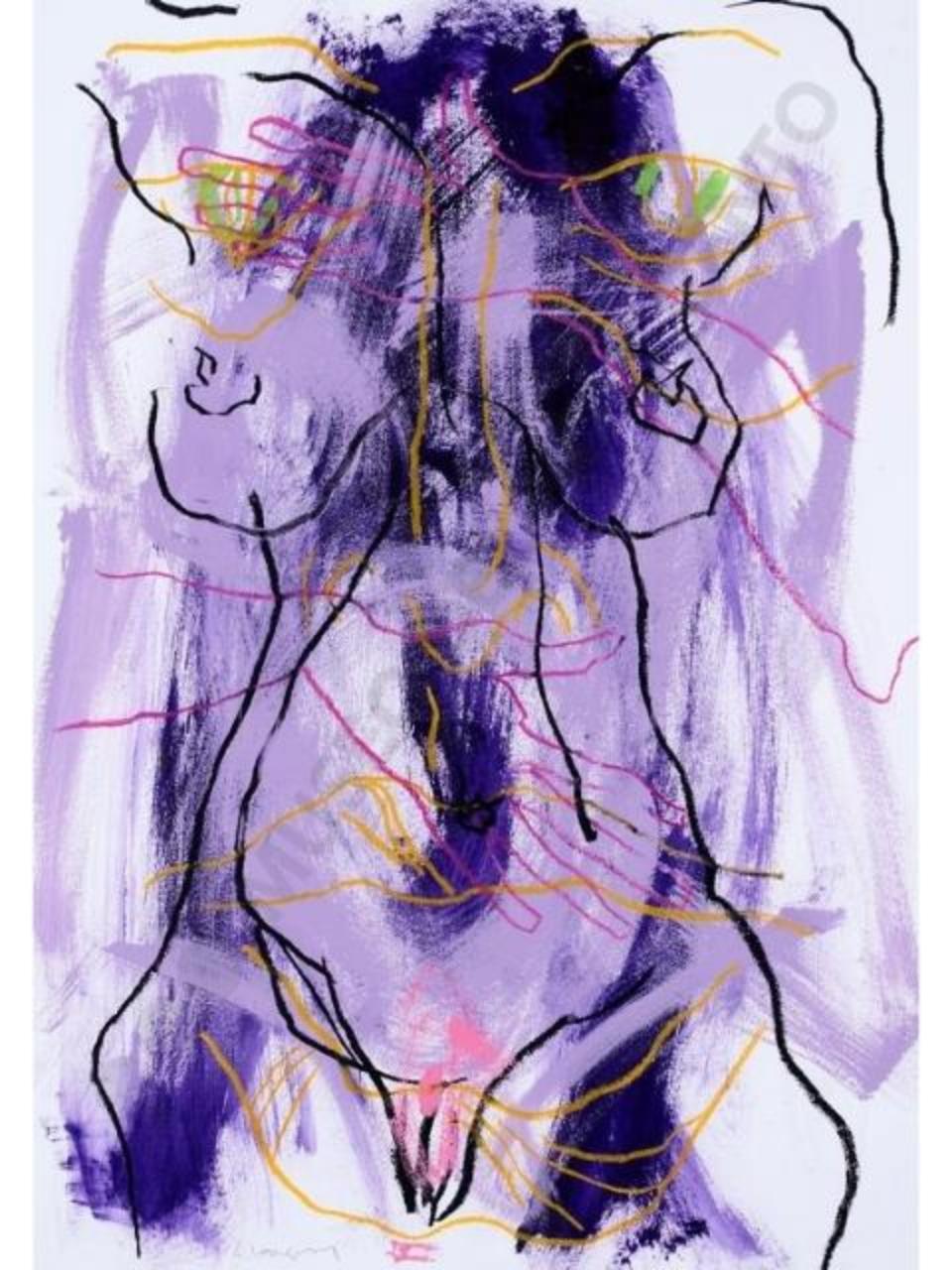 di Donna, nudo femminile (disegno tecnica mista) di Lodigiani, Guido (sec. XXI)