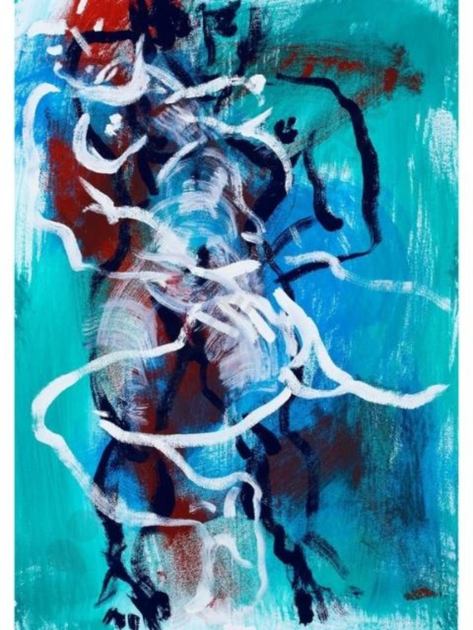 mi parli, nudo femminile (disegno tecnica mista) di Lodigiani, Guido (sec. XXI)