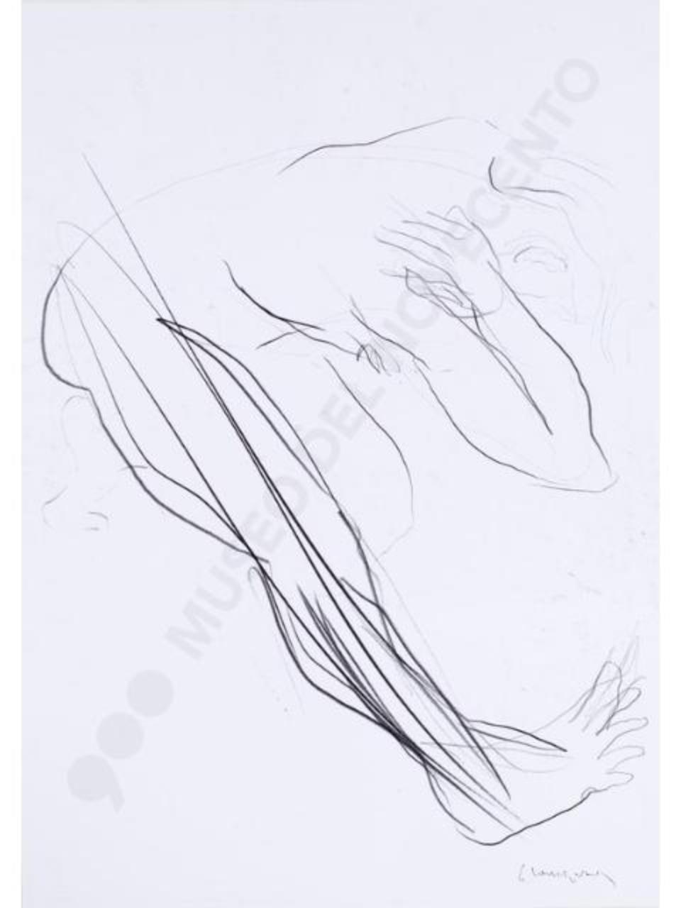 di Donna, nudo femminile (disegno tecnica mista) di Lodigiani, Guido (sec. XXI)