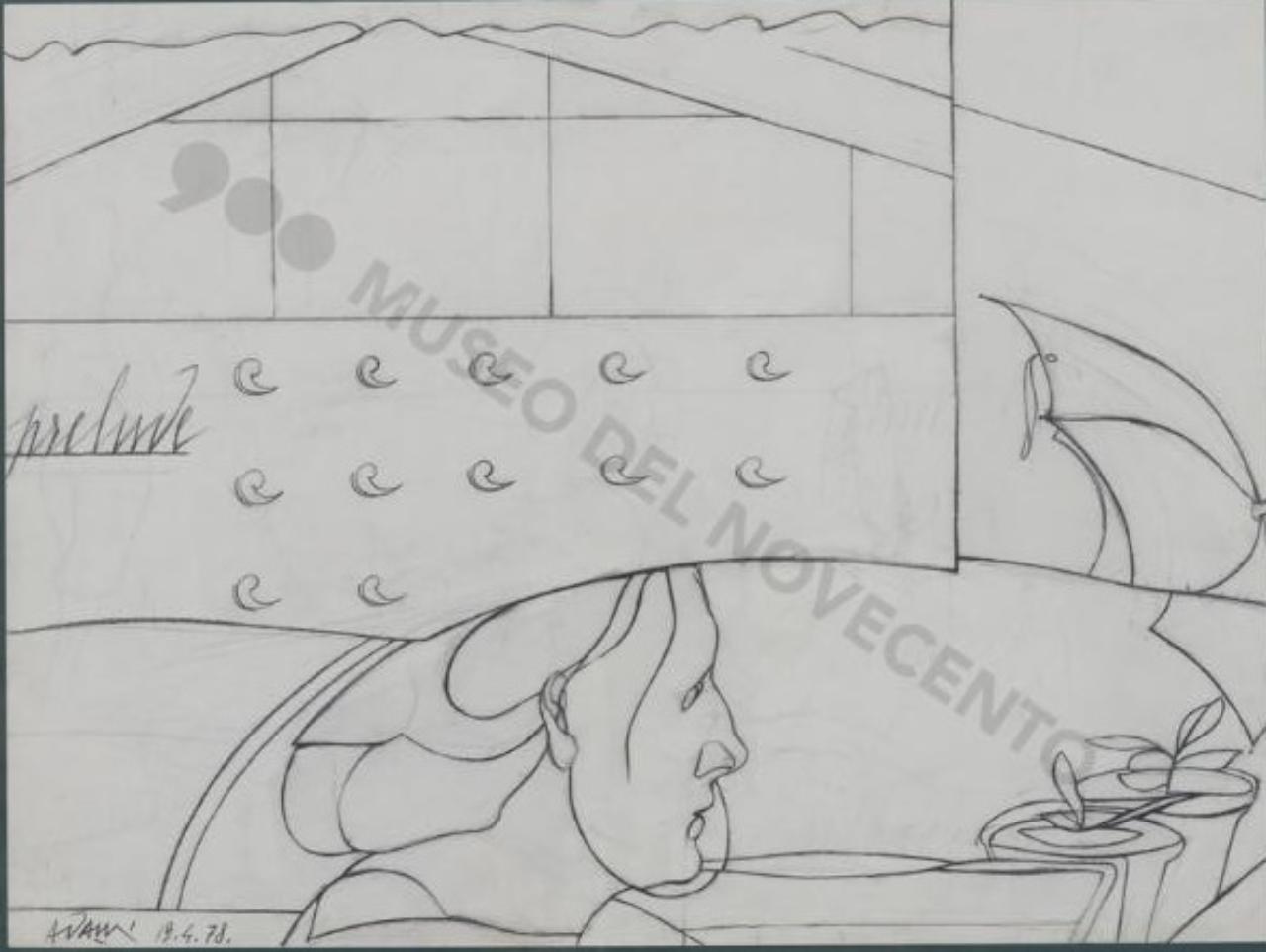 Prelude, Composizione (disegno) di Adami, Valerio (sec. XX)