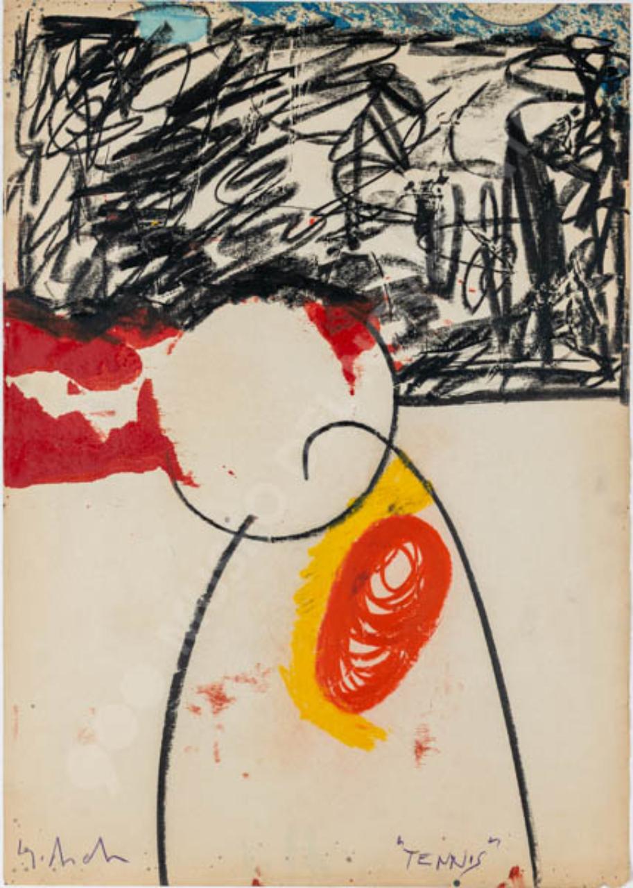 Tennis, sport (disegno) di Dangelo, Sergio (terzo quarto sec. XX)