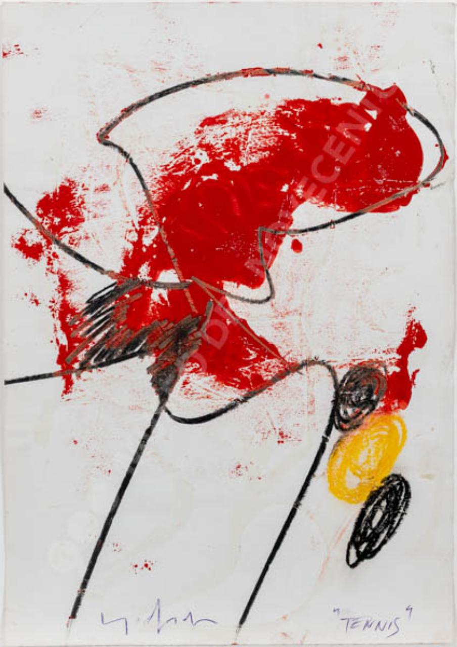 Tennis, sport (disegno) di Dangelo, Sergio (terzo quarto sec. XX)