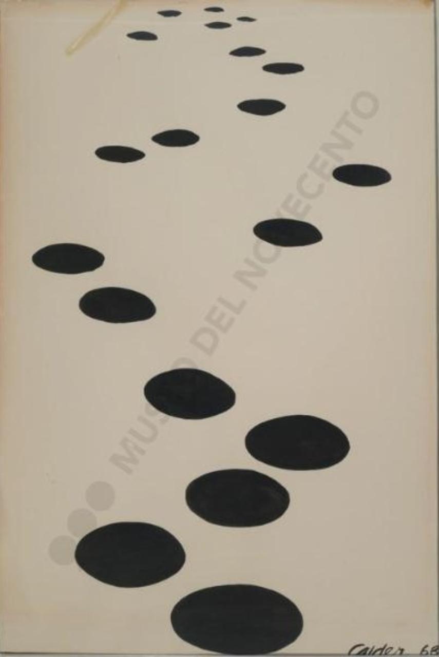 Encore de soucoupes, composizione astratta (gouache) di Calder, Alexander (sec. XX)