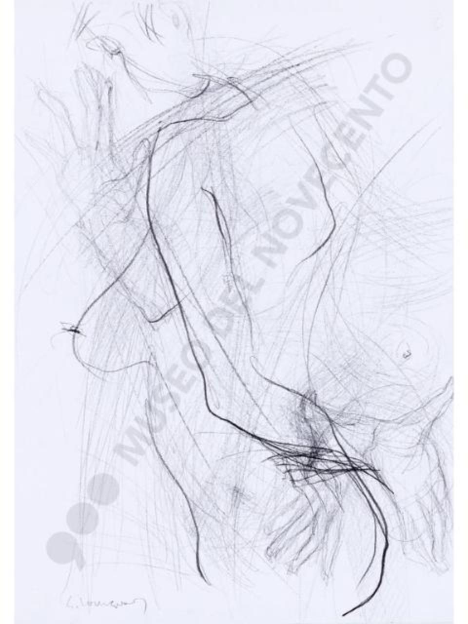 di Donna, nudo femminile (disegno tecnica mista) di Lodigiani, Guido (sec. XXI)