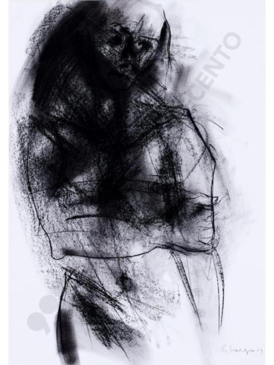 di Donna, nudo femminile (disegno tecnica mista) di Lodigiani, Guido (sec. XXI)