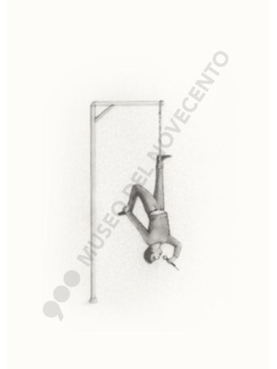 Cantante, uomo appeso (disegno) di Belfiore, Marco (sec. XXI)