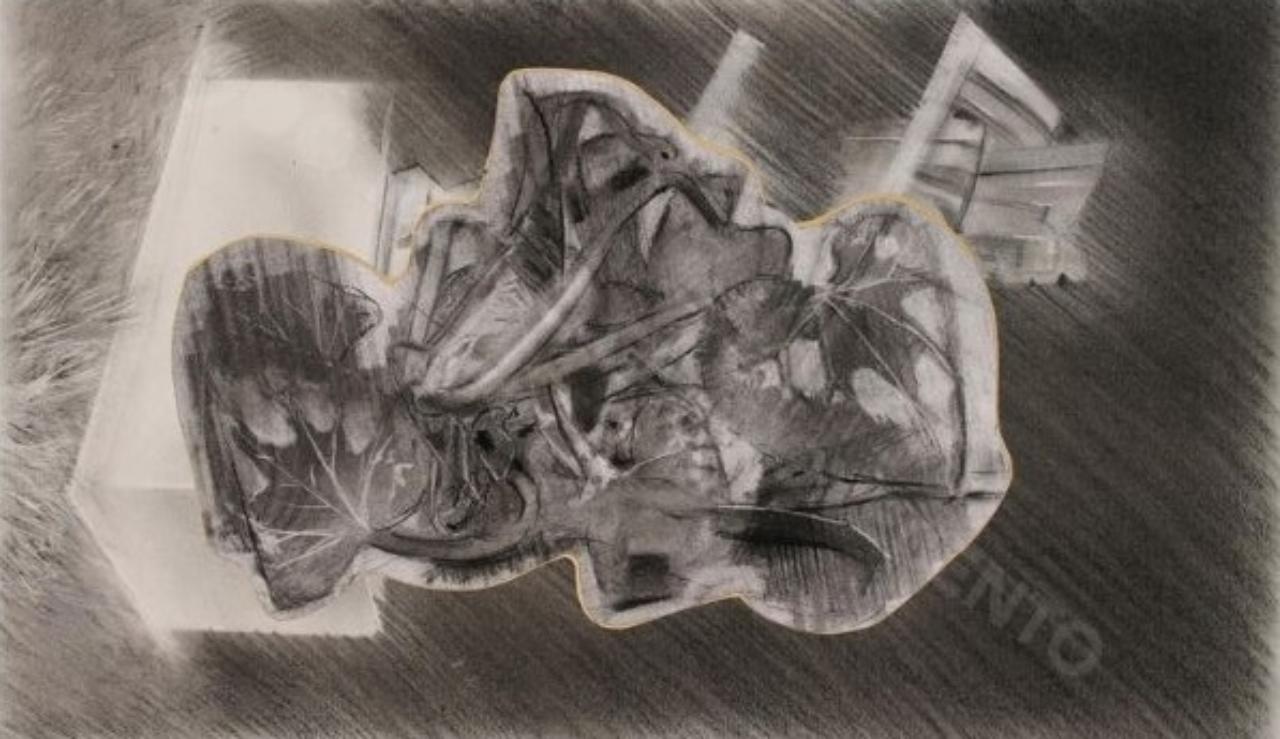 Untitled, composizione astratta (disegno) di Campanini, Pierpaolo (sec. XXI)