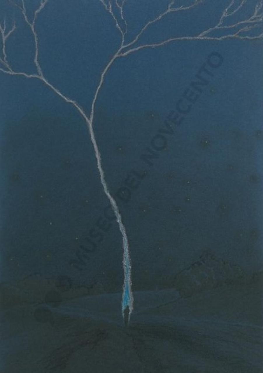 L'artista tra terra e cielo, composizione astratta (disegno) di D'Amaro, Valentina (sec. XXI)