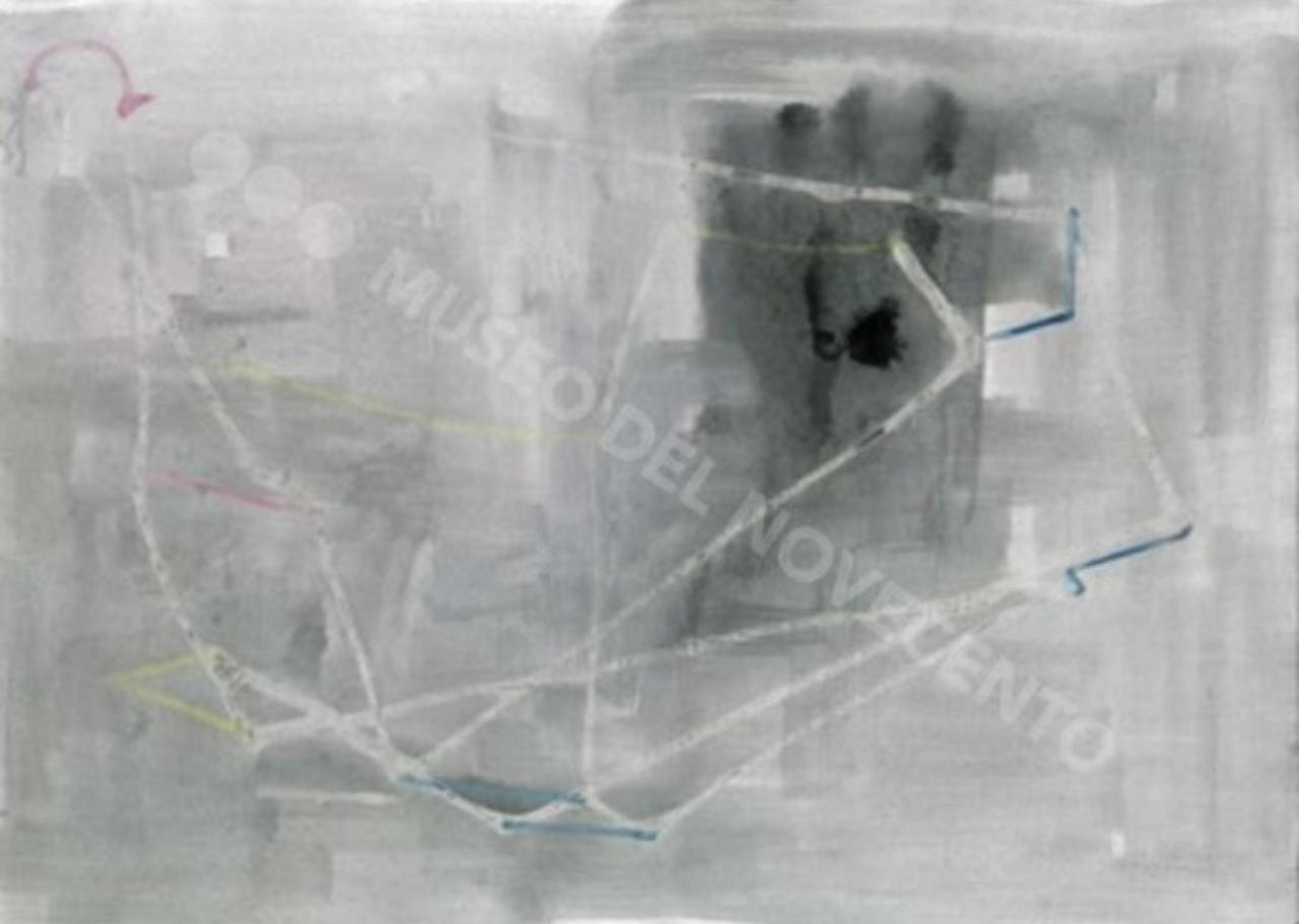 Chiare Ombre - Scure Riflessioni, composizione astratta (disegno) di Sarti, Giovanna (sec. XXI)