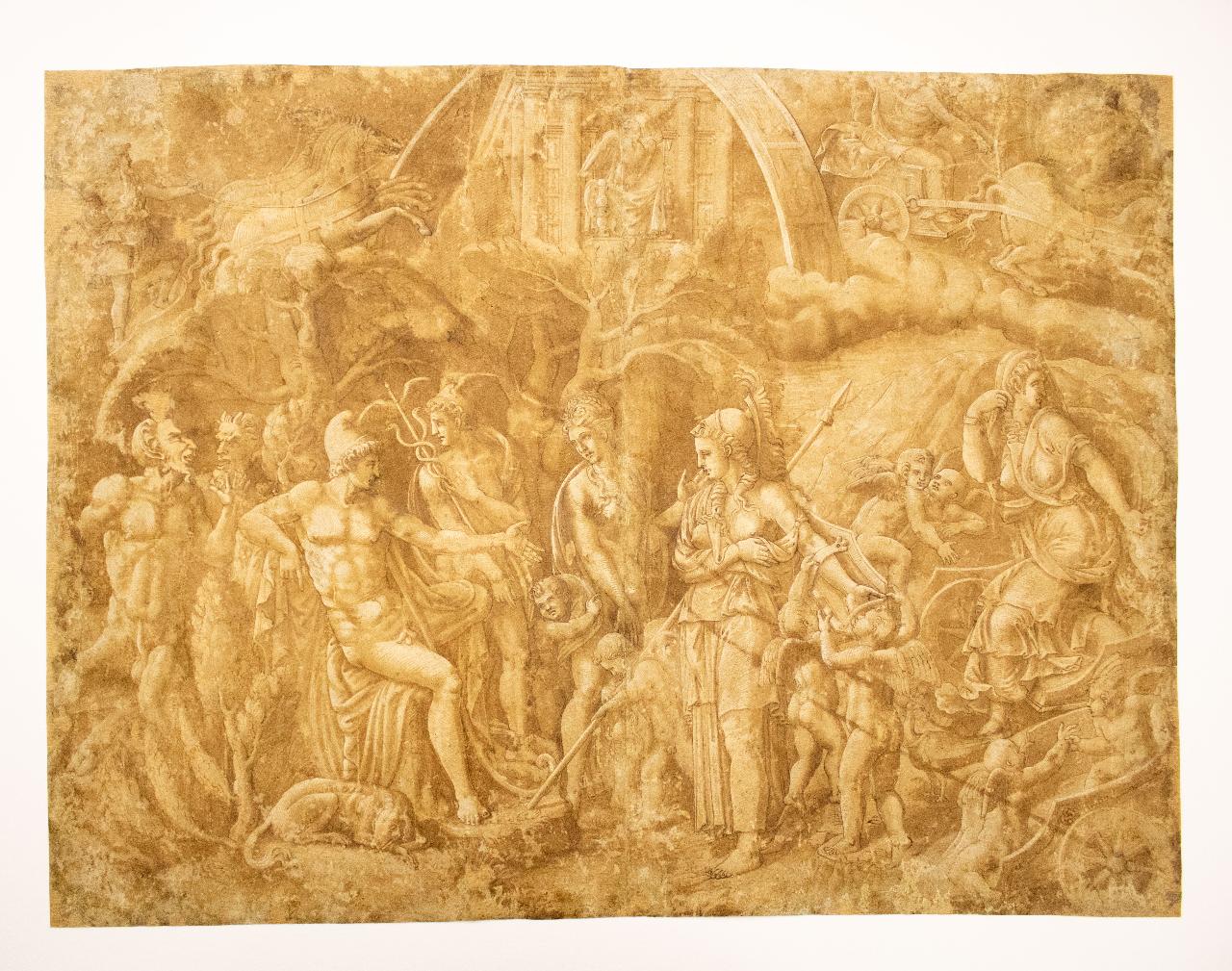 Il giudizio di Paride, Il giudizio di Paride (disegno) di Bertani, Giovanni Battista (attribuito) (metà sec. XVI)