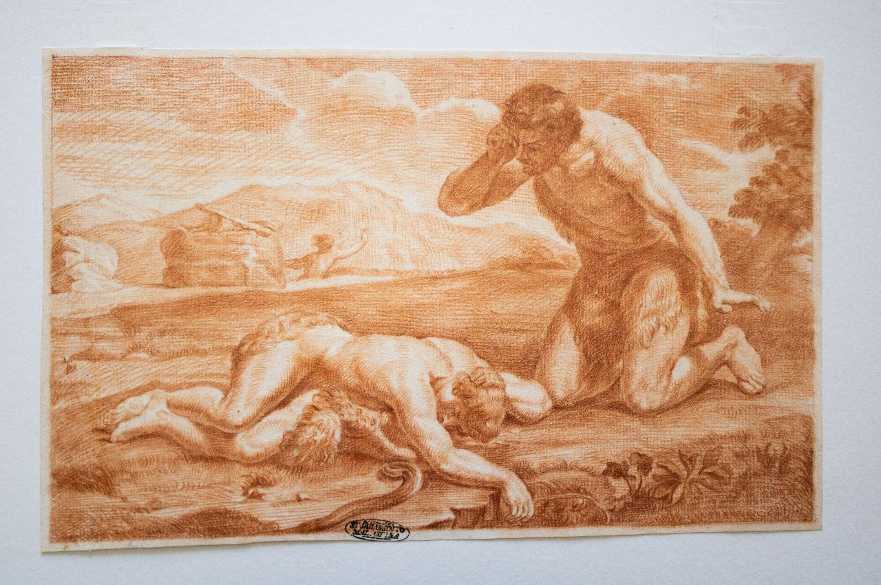 La scoperta del delitto di Caino, La scoperta del delitto di Caino (disegno) - ambito europeo (secc. XVIII/ XIX)