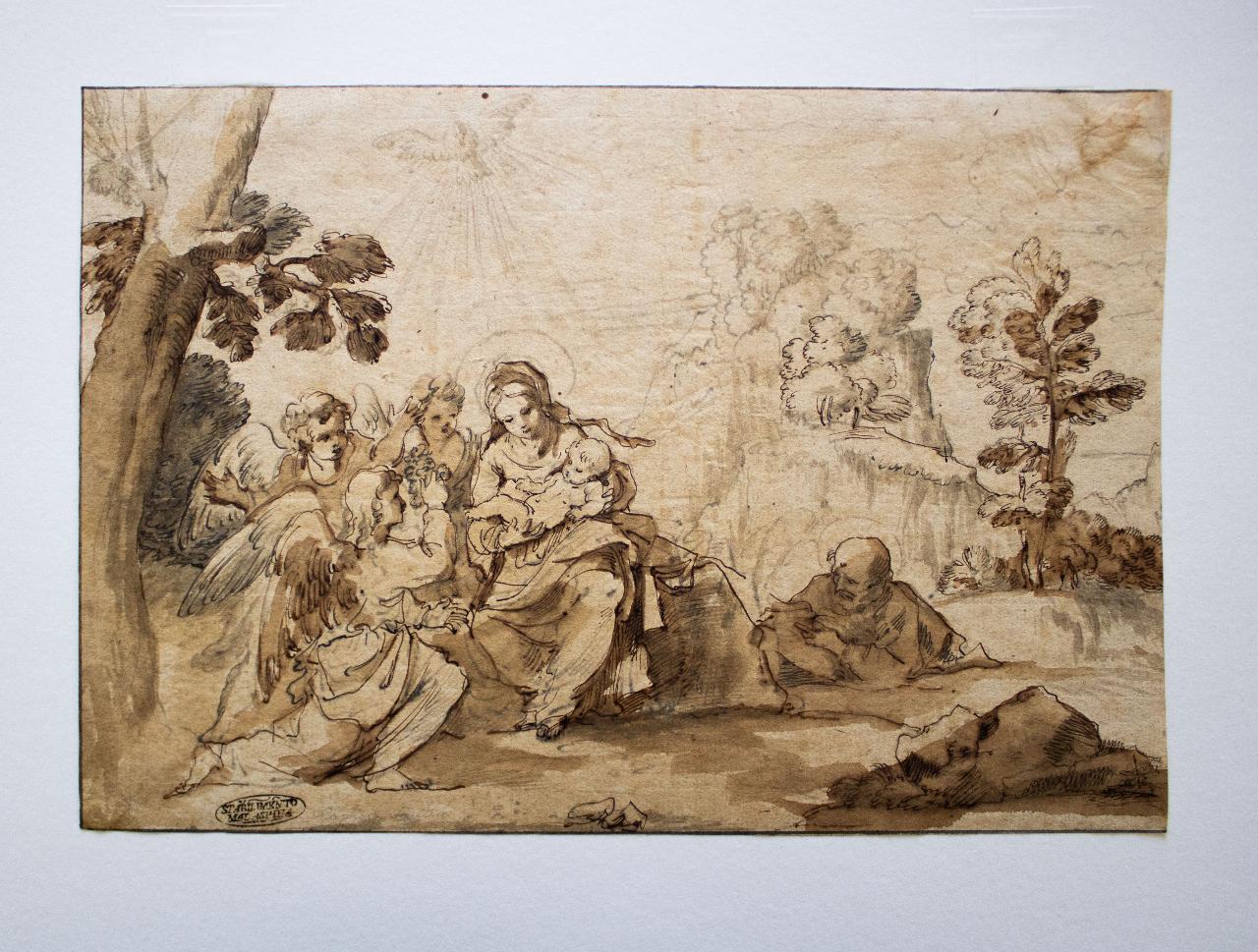 Riposo nella fuga in Egitto, Riposo nella fuga in Egitto (disegno) - ambito europeo (sec. XVII)