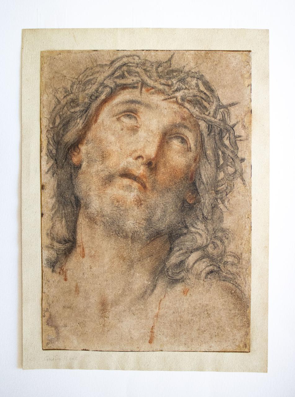 Cristo incoronato di spine, Cristo incoronato di spine (disegno) di Reni, Guido (attribuito) - ambito italiano (seconda metà sec. XVII)