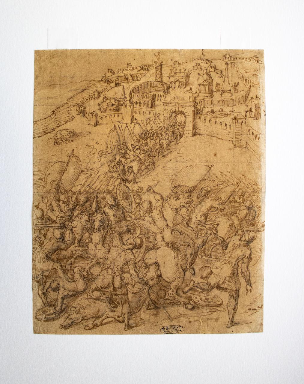 Ingresso dei Galli in Roma, Ingresso dei Galli in Roma (disegno) di Urbino, Carlo (sec. XVI)