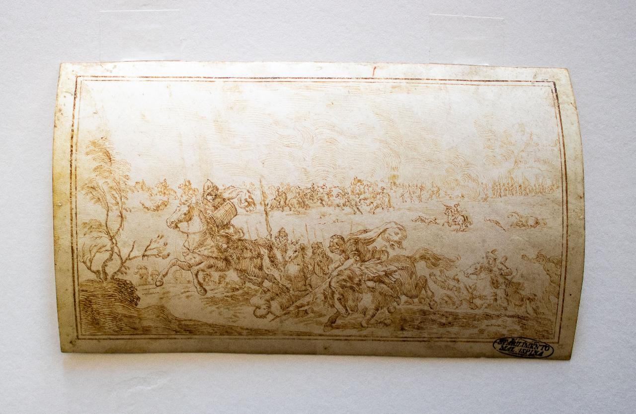 San Prospero che libera la città di Reggio, San Prospero che libera la città di Reggio (disegno) di Bella, Stefano Della (copia) - ambito italiano (sec. XVII)