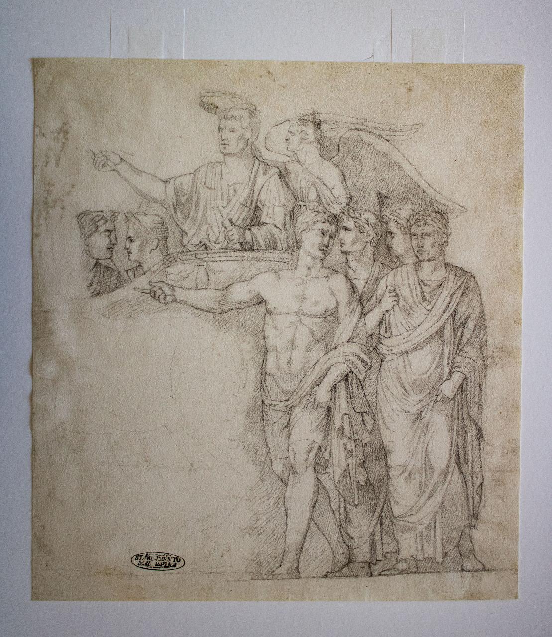 Studio di fregio romano, Studio di fregio romano (disegno) - ambito italiano (sec. XVIII)