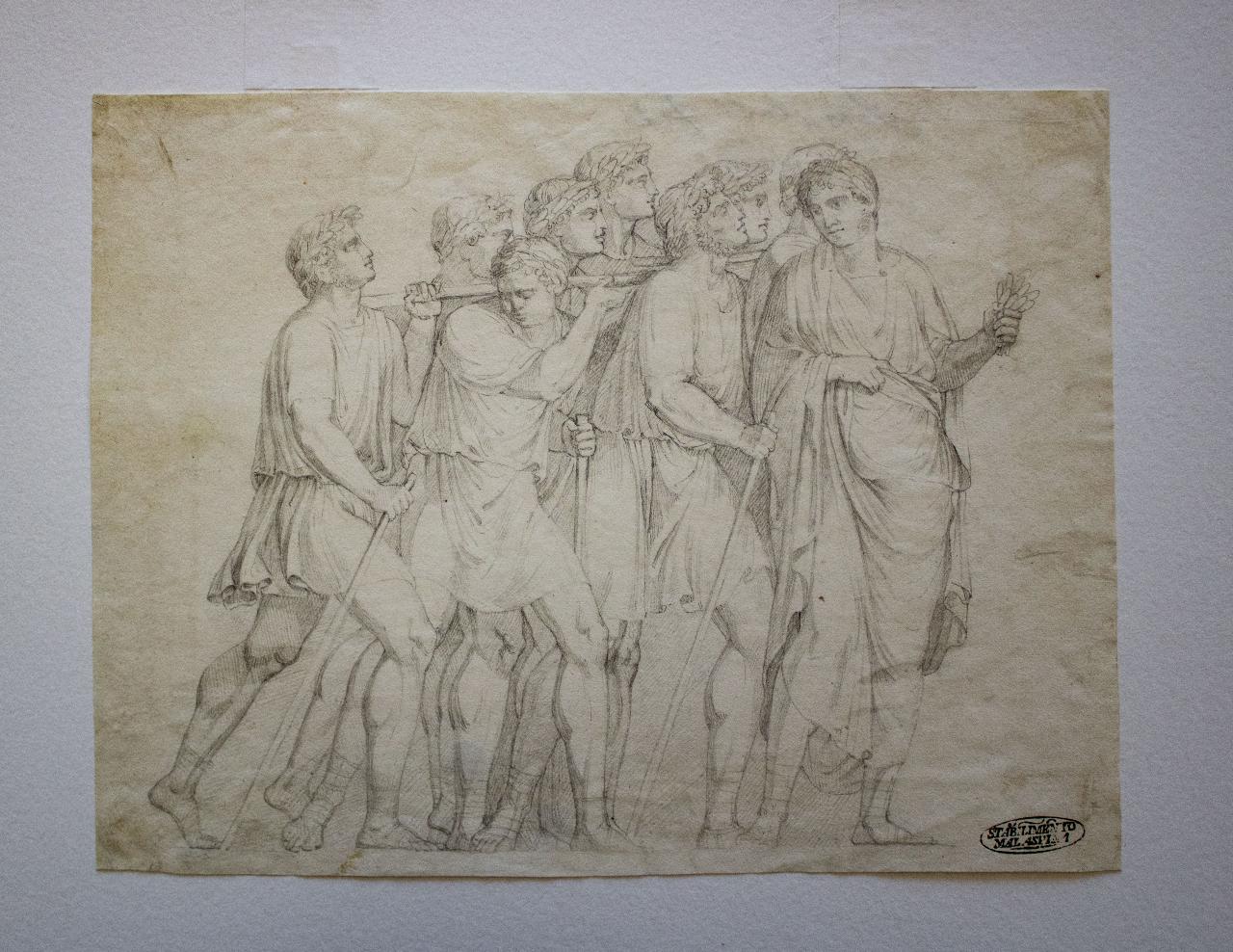 Studio di fregio romano, Studio di fregio romano (disegno) - ambito italiano (sec. XVIII)