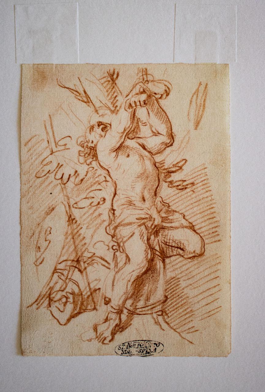 Studio di figura (San Sebastiano?), Studio di figura (disegno) di Ratti, Giovanni Agostino - ambito italiano (sec. XVIII)