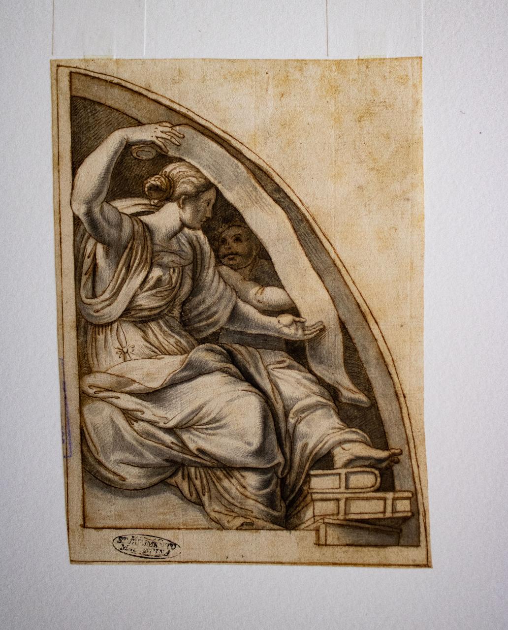 Sibilla, Sibilla (disegno) di Ricciarelli, Daniele detto Daniele da Volterra (copia) - ambito italiano (secc. XVII/XVIII)