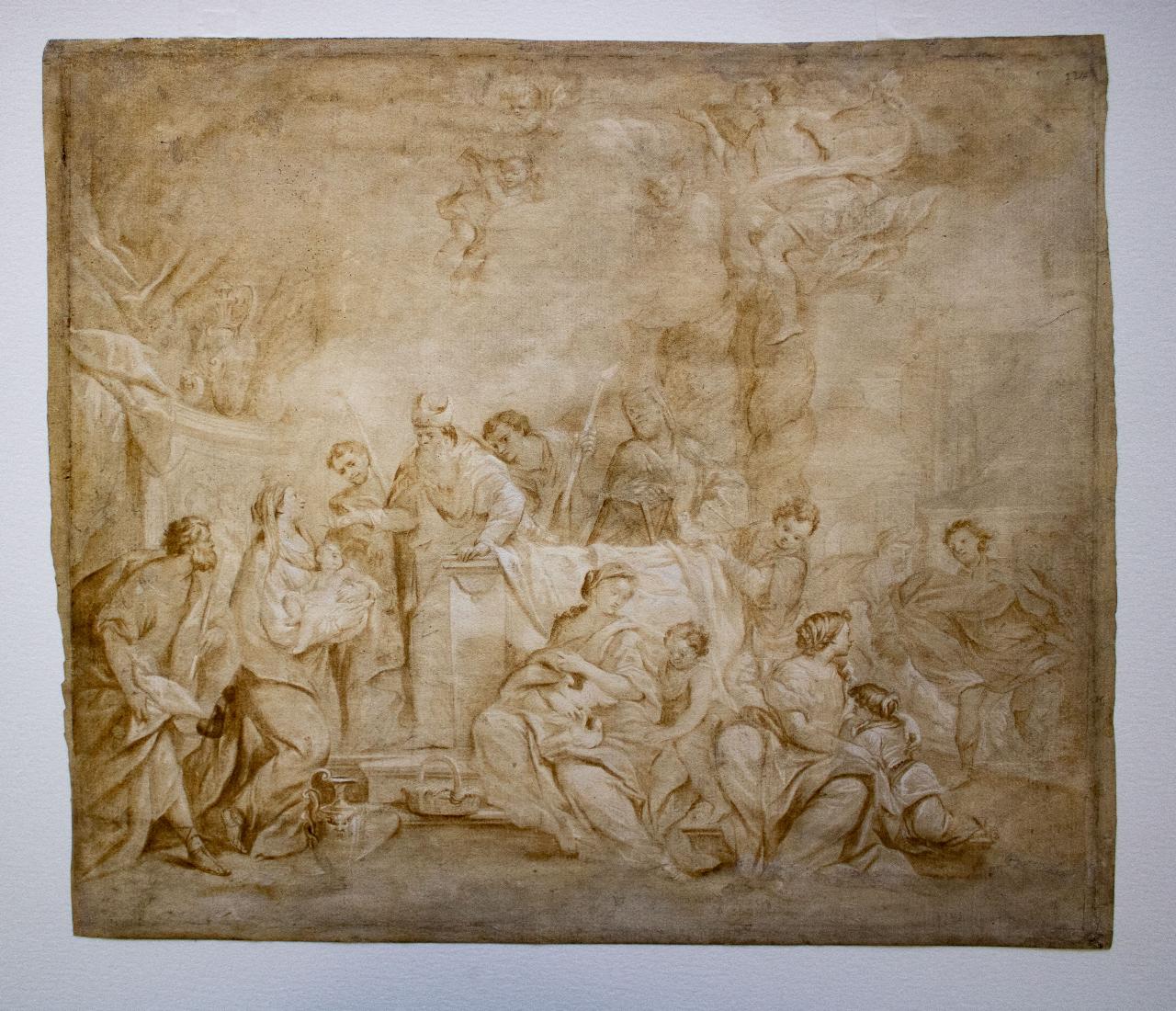Presentazione al tempio, Presentazione al tempio (disegno) di Marchesini, Alessandro (copia) - ambito italiano (sec. XVIII)