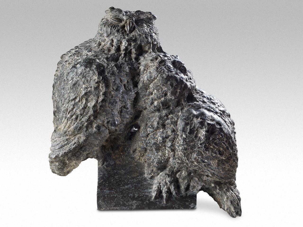 Due gufi, gufi (gruppo scultoreo) di Borionetti, Gaetano (sec. XX)