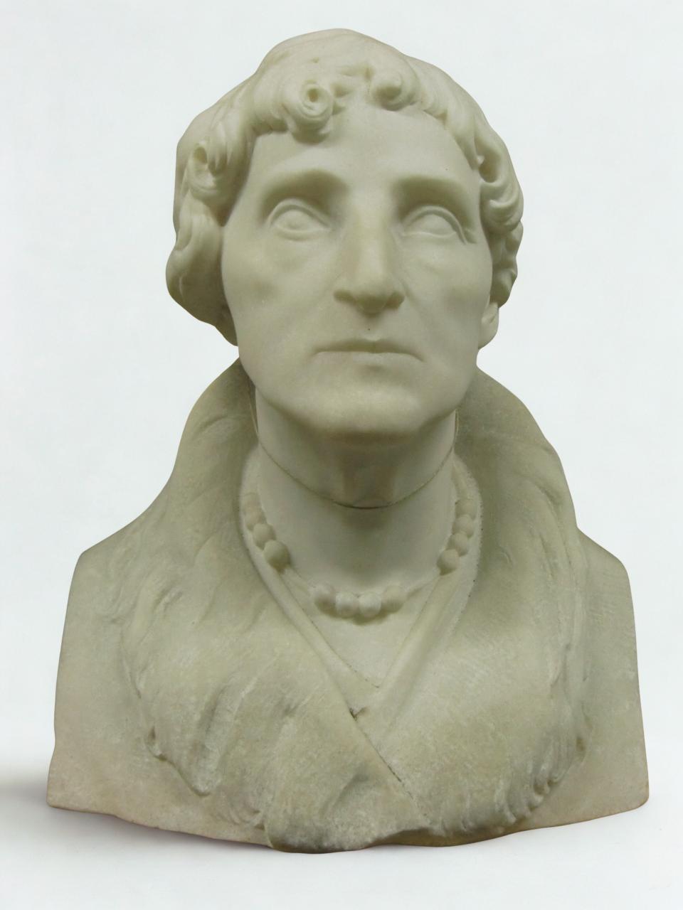 Busto di signora anziana, busto femminile con collana (busto) di Bossi, Aurelio (sec. XX)