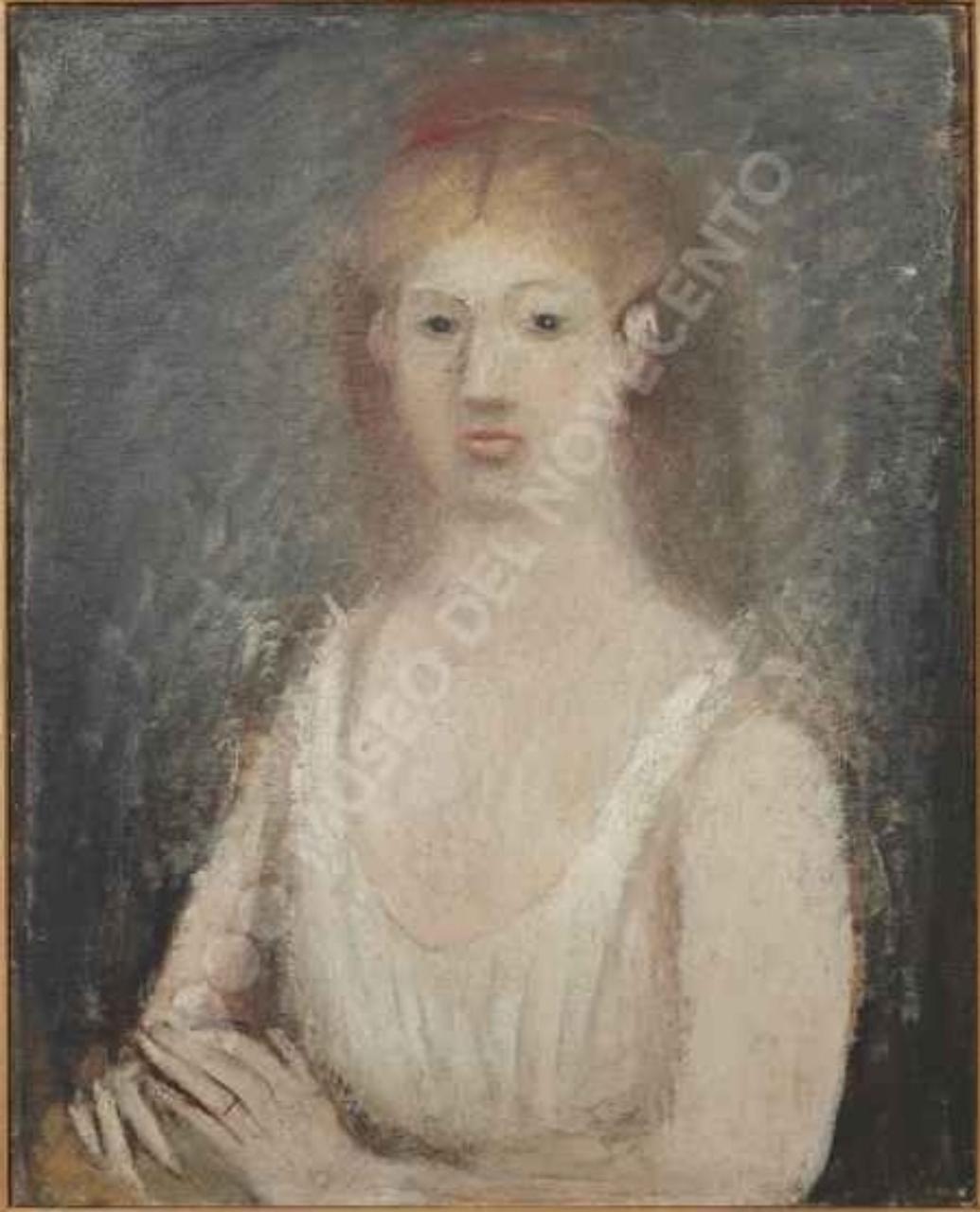 Ritratto di Gisella, ritratto femminile (dipinto) di Marini, Marino (sec. XX)