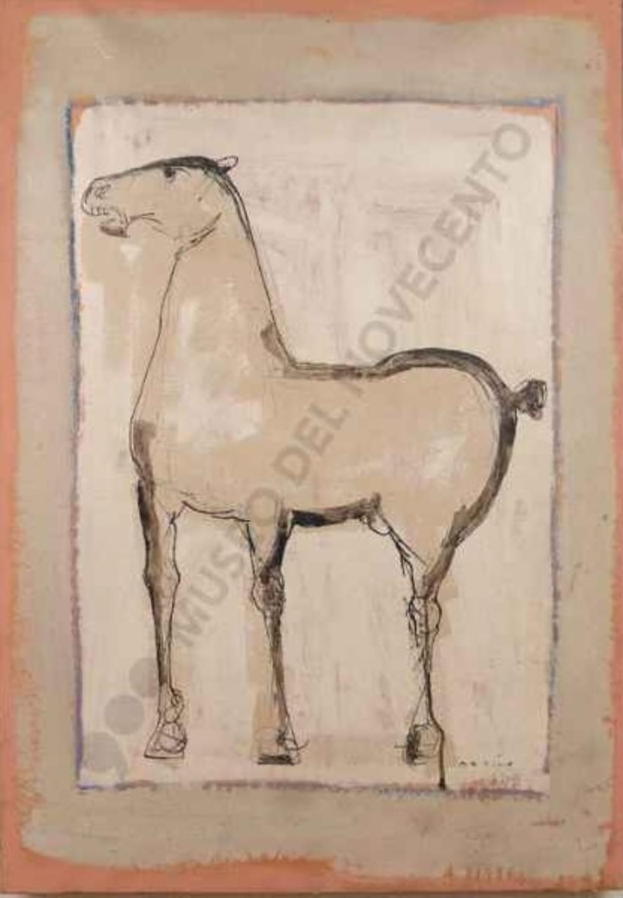Cavallo, cavallo (dipinto) di Marini, Marino (sec. XX)