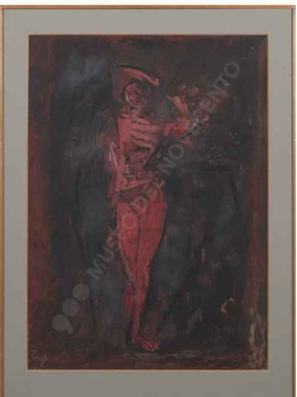 Giocoliere, figura maschile (dipinto) di Marini, Marino (sec. XX)