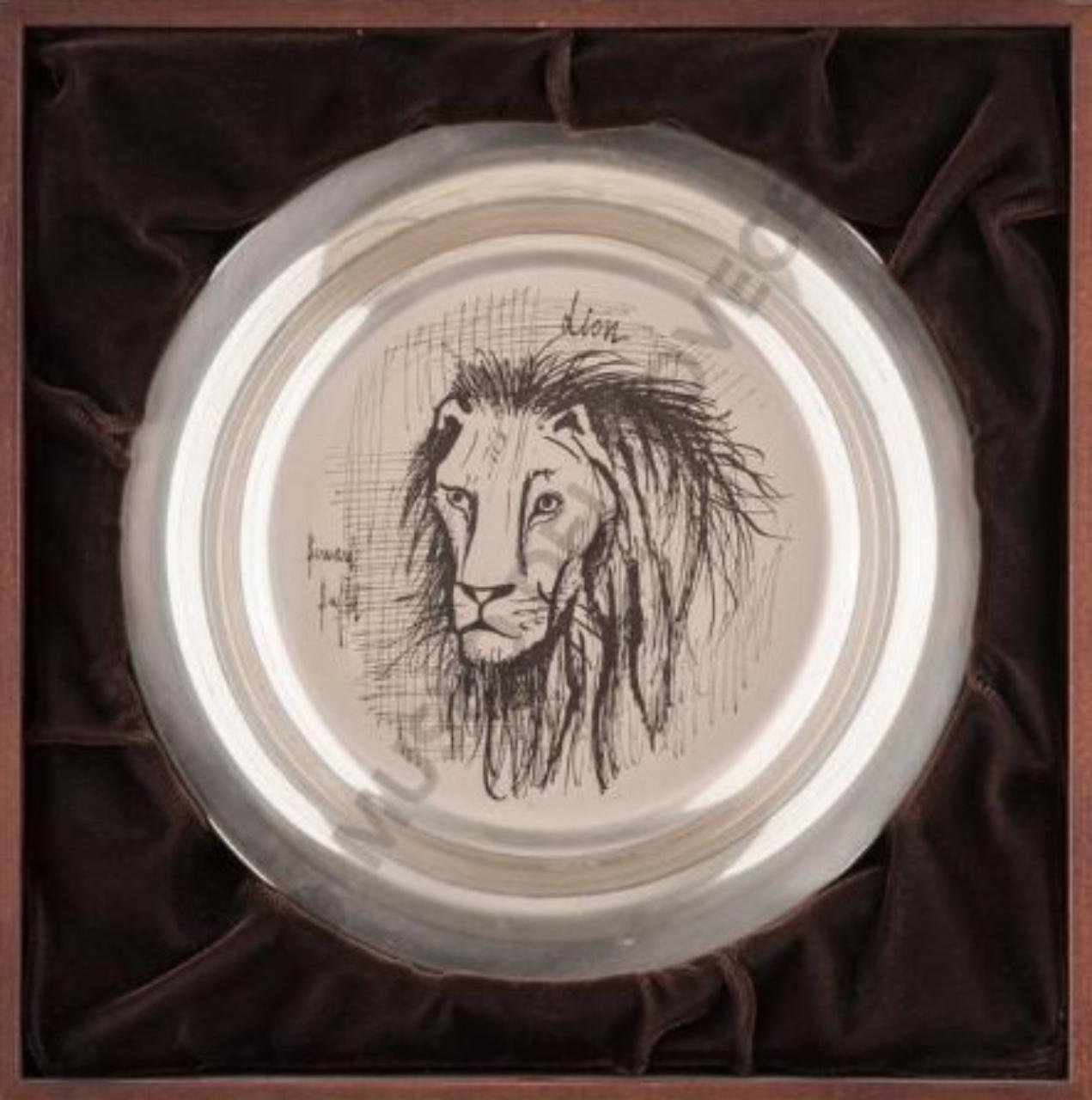 Lion, leone (piatto) di Buffet, Bernard (sec. XX)