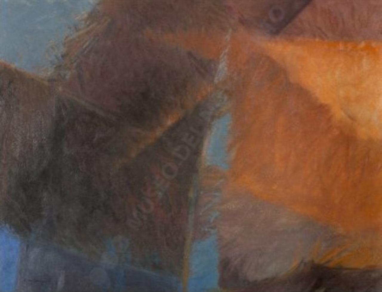 Composizione calda, composizione astratta (dipinto) di Mezzadra, Elena (sec. XX)