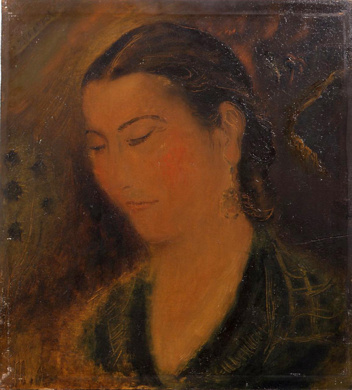 La meticcia, ritratto femminile (dipinto) di Scipione (sec. XX)