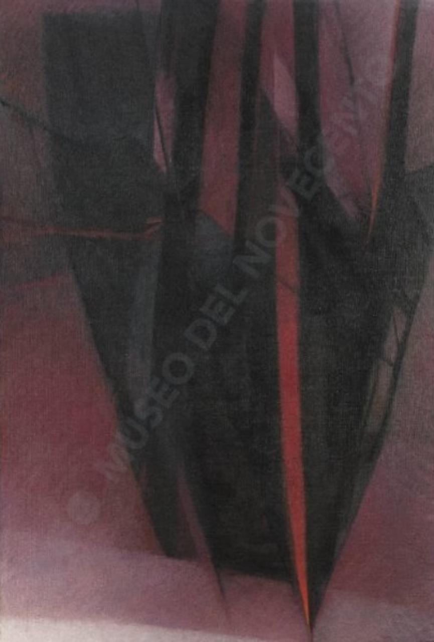 Senza titolo, composizione astratta (dipinto) di Mezzadra, Elena (sec. XX)