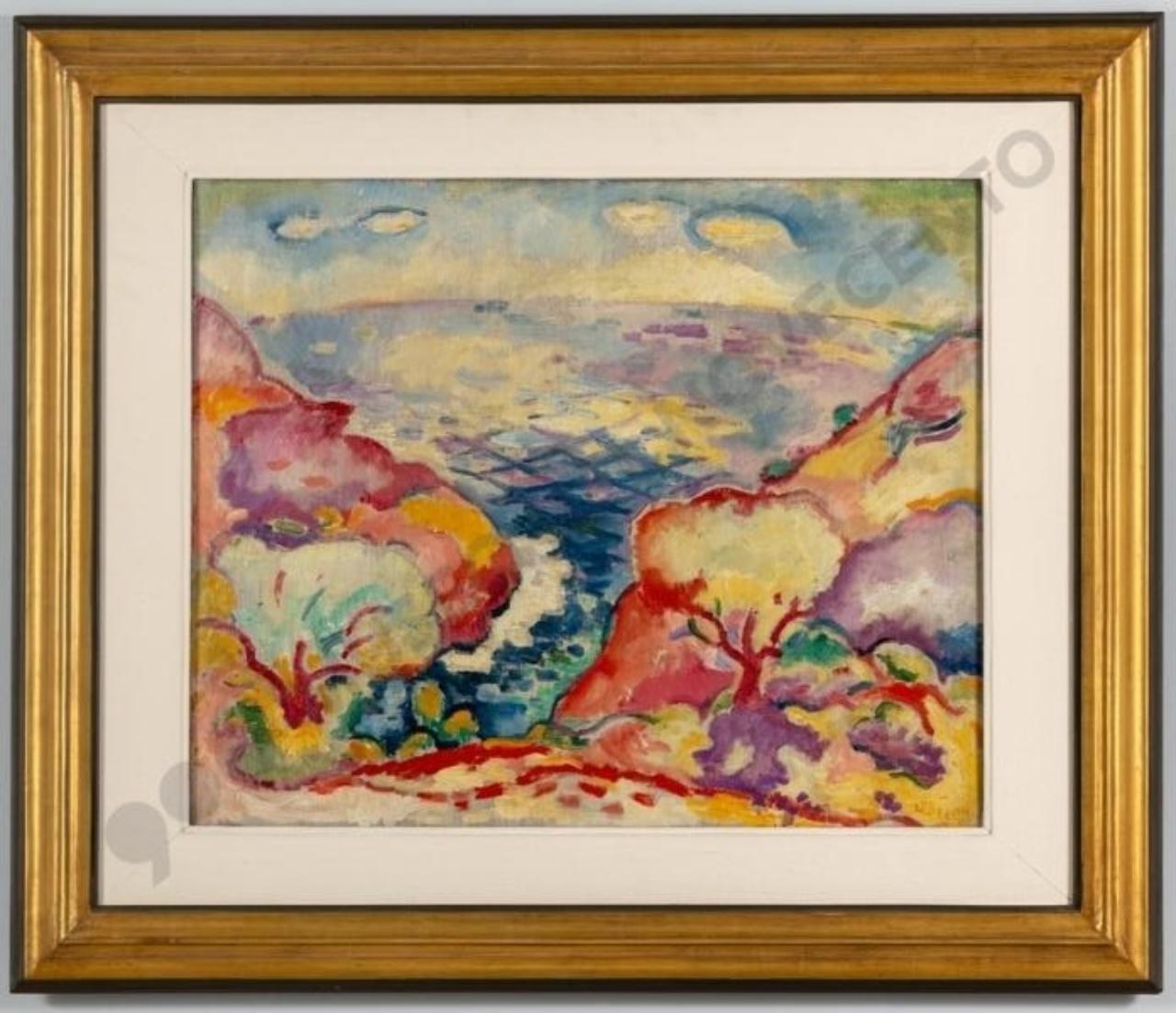Port Miou, veduta (dipinto) di Braque, Georges (sec. XX)