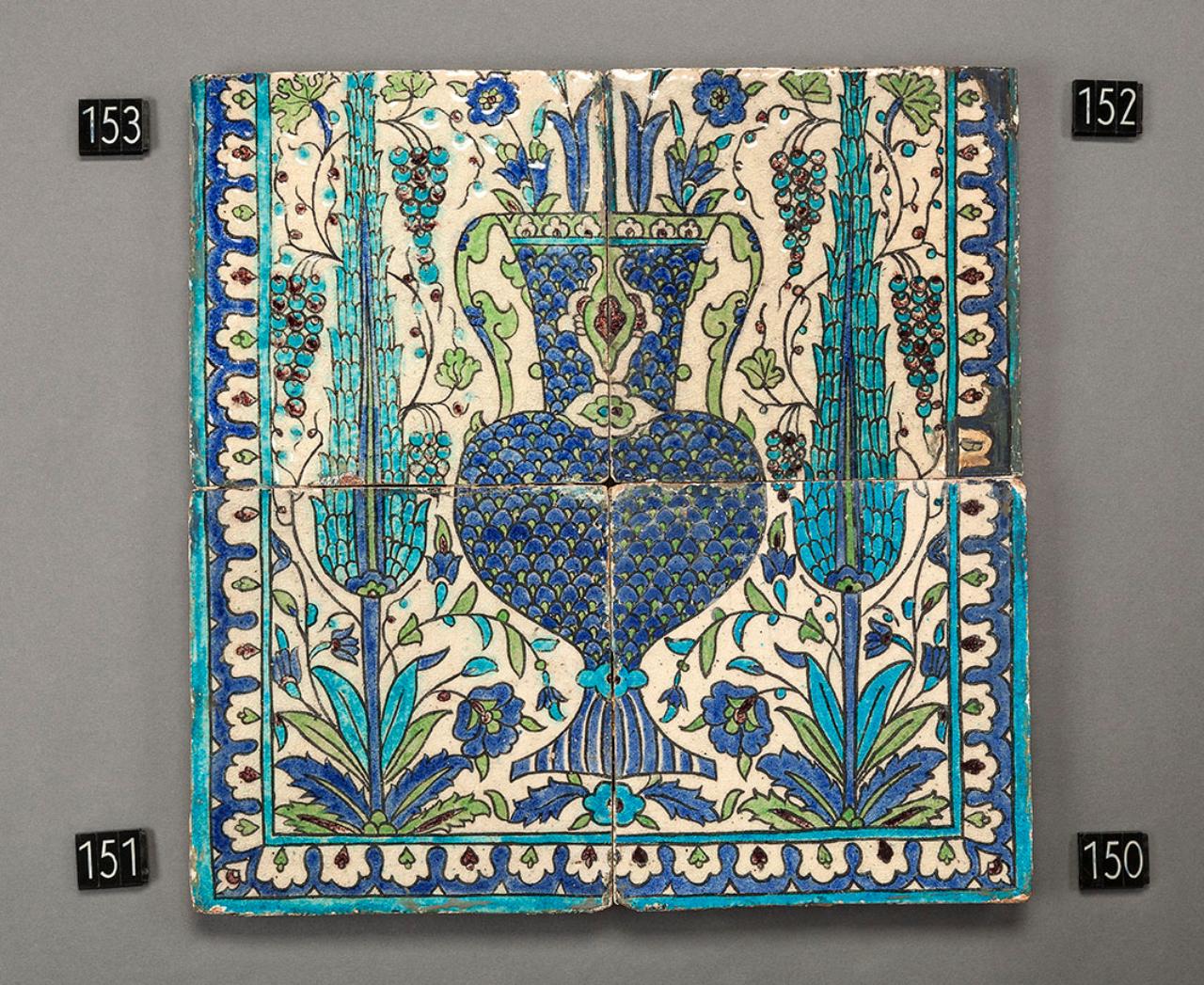 mattonella di manifattura Anatolia - ambito Siria (inizio sec. XVII)