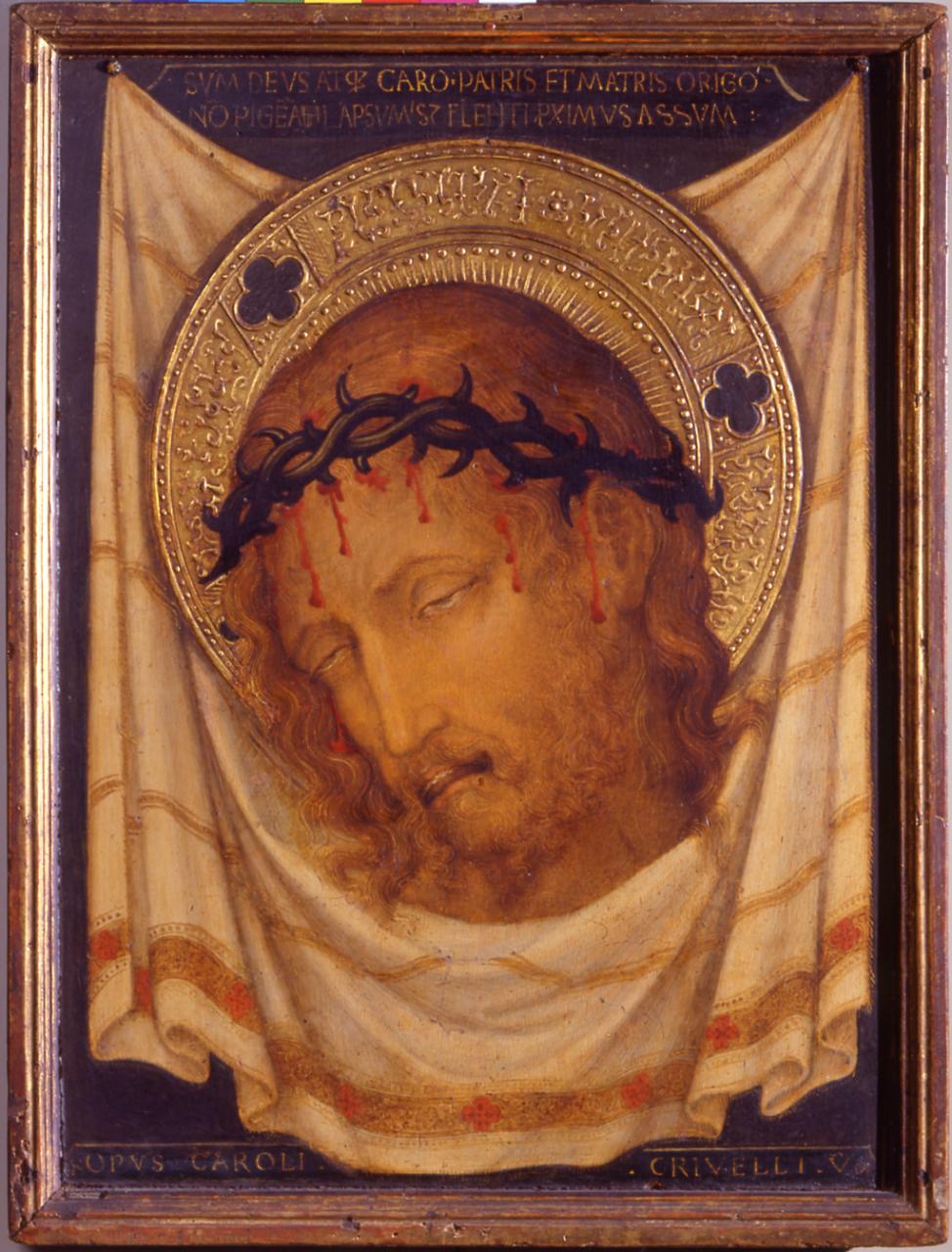 Cristo/ Velo della Veronica (dipinto) di Giambono, Michele (attr.) - ambito veneziano (metà sec. XV)